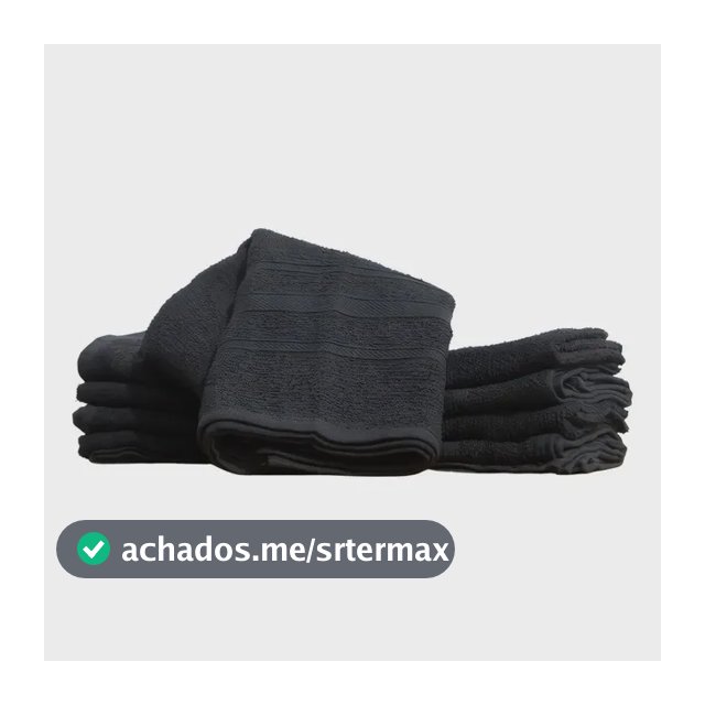 Kit 12 Toalhas De Rosto Salão De Beleza Simples Cor Preto Liso