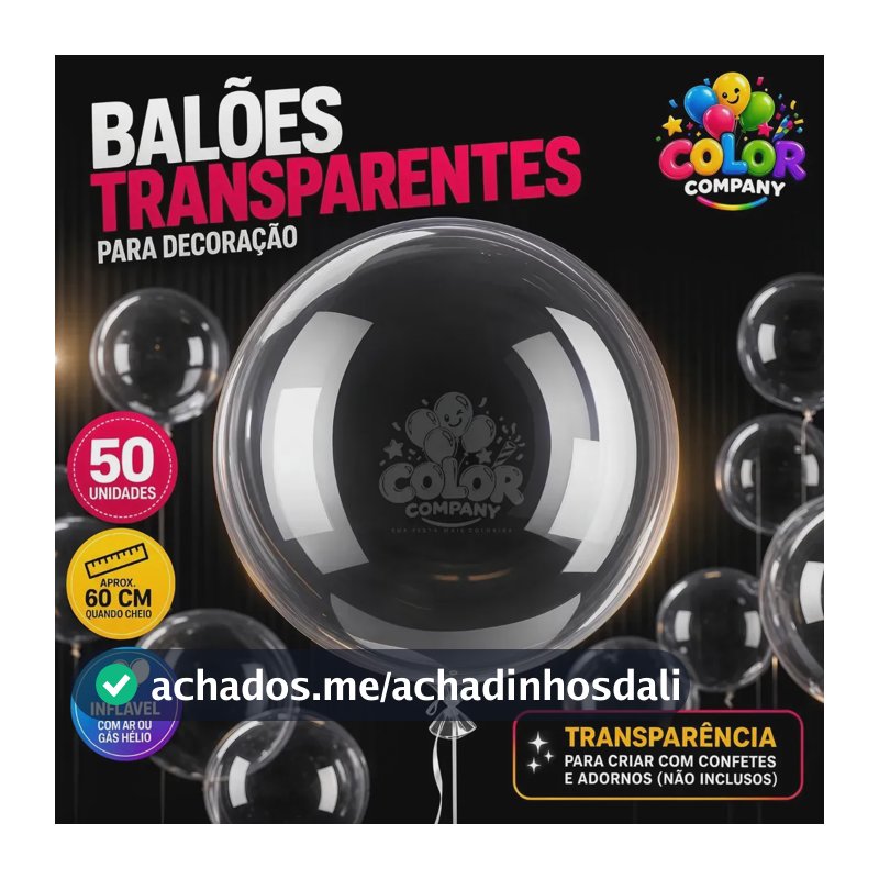 Balão Bubble 50 Un Bubble 24 Polegadas 60cm Transparente Color Company Balão De Festa Grande Transparente Balão Bolha Cha Revelacao Balao Formatura Balao Color Company Para Festa E Casamento