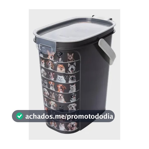 Porta Ração Hermético Plasutil Com Dosador Cães e Gatos