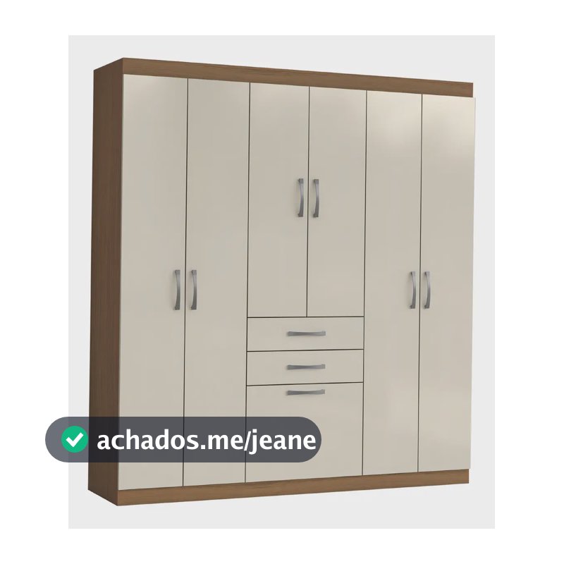 Guarda Roupas Casal 7 Portas 2 Gavetas Lisboa Aramóveis Cor Atac/areia GR7P2G 20 5140
