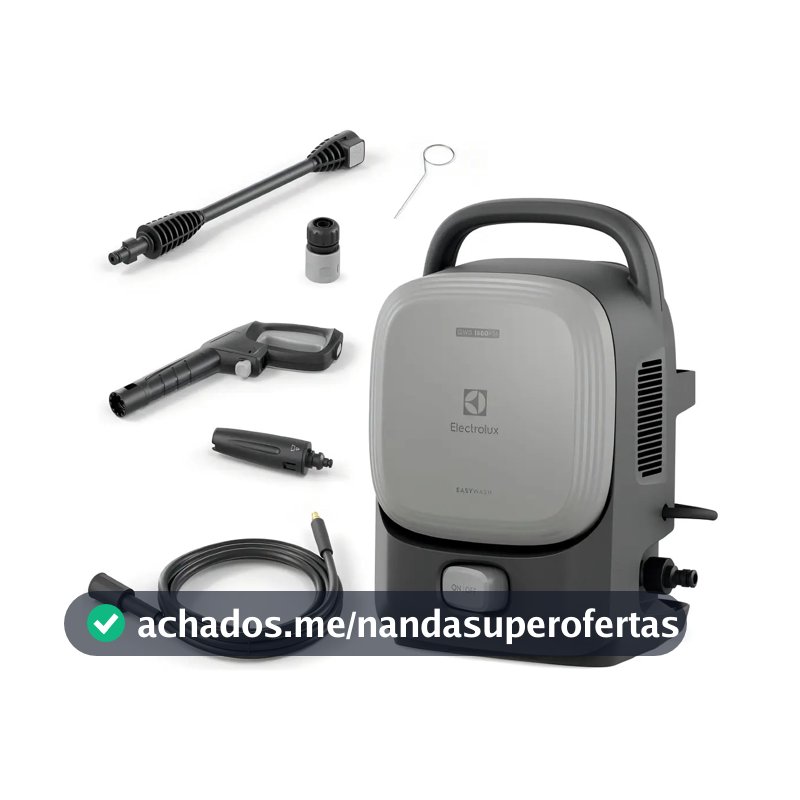 Lavadora De Alta Pressão Electrolux 1600psi 1400w De Potência Com Engate Rápido Easywash Lava Jato Lava Car Qws1600 Cinza