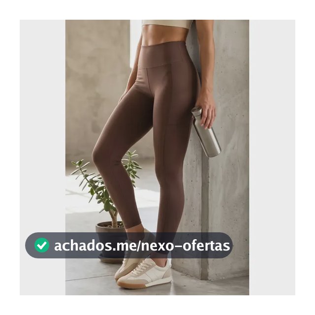 Calça Legging Fitness Polo Wear Marrom Médio G