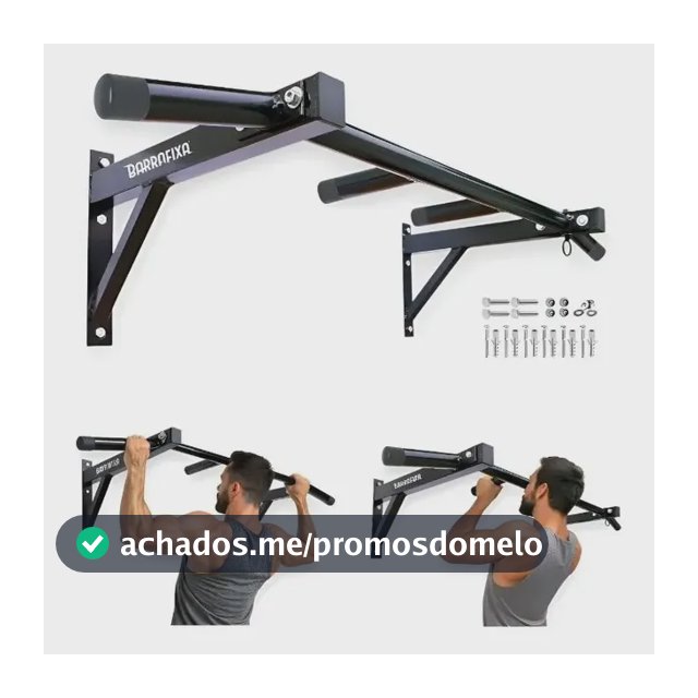 Barra Fixa De Parede Pull-up Modelo Externo Interno Completa Preto