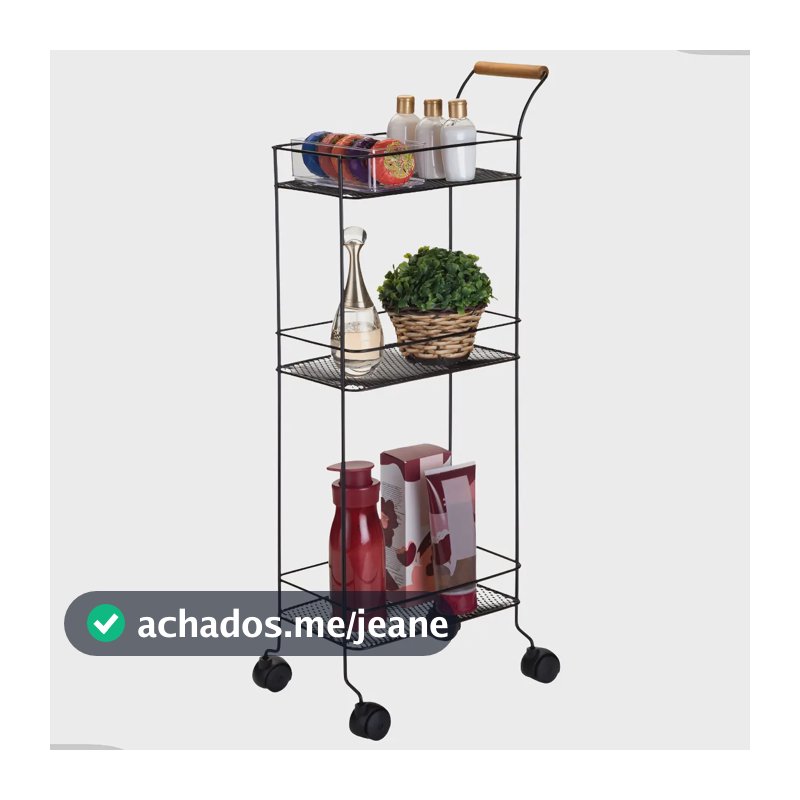 Carrinho Multiuso Organizador Sala Cozinha Lavanderia Decor