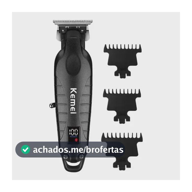 Máquina De Acabamento Sem Fio Kemei Km-2293 Precisão Laminas Preto 127/220v