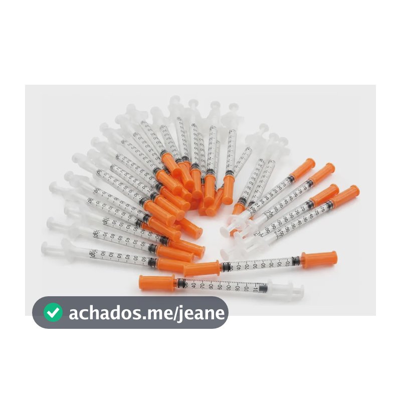 25 Seringas Insulina 1ml 100ui Agulha Fixa 30g 8x0,3mm Medix 1 Ml