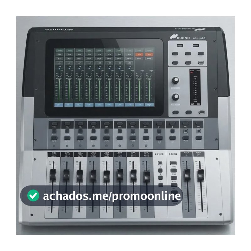 Mesa de Som Digital DUONN Atrium 20 Canais Profissional com Bluetooth e USB
