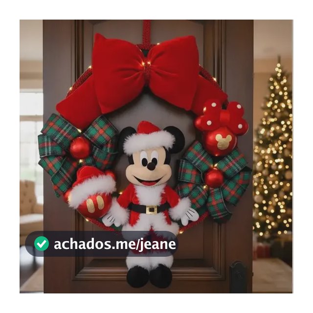Guirlanda De Natal Mickey Com Led Verde