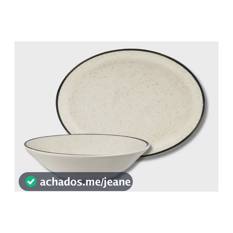 Conjunto Travessa E Saladeira Brisa Oxford Baixelas