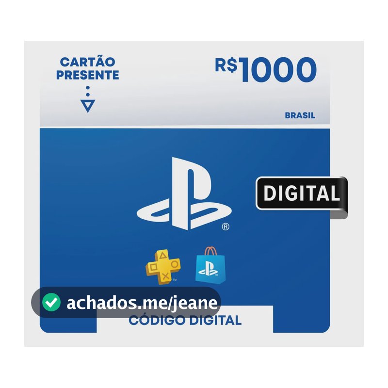 Sony PlayStation Store Gift Card R$ 1000 (Digital)