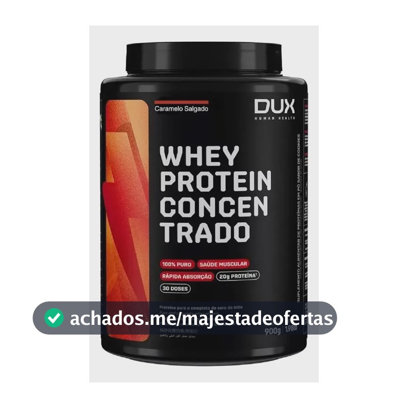 Whey Protein Concentrado Dux de Caramelo Salgado, 900g