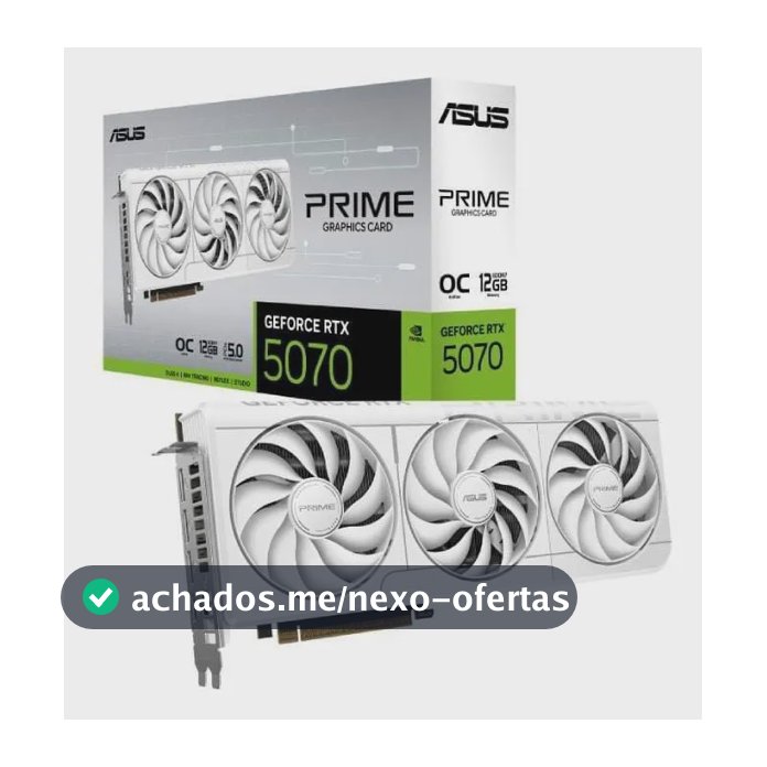 Placa De Vídeo Asus Prime Rtx 5070 Oc 12g White 12gb Gddr7