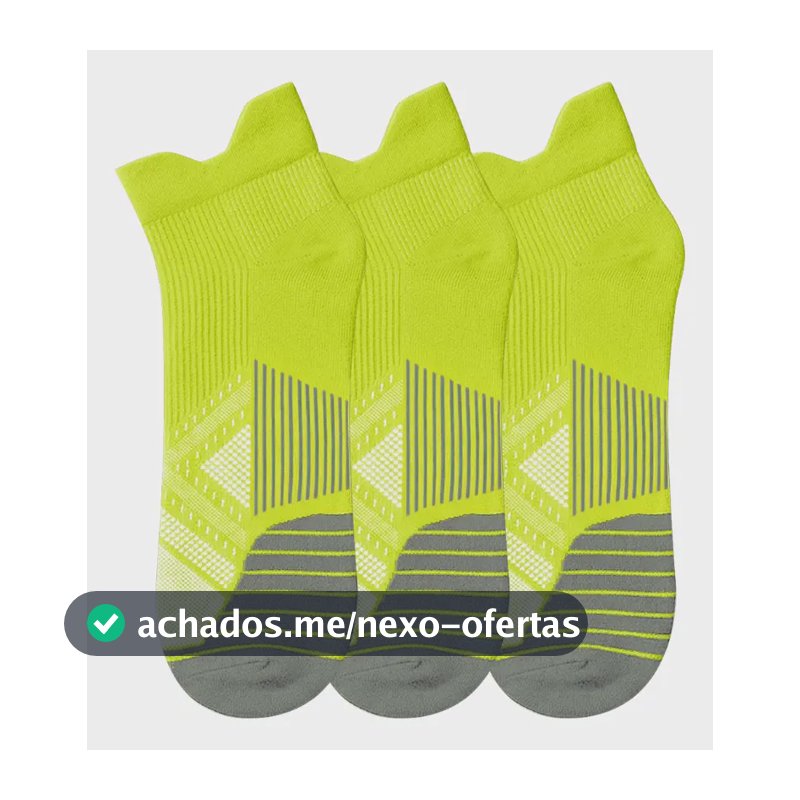 Kit 3 Pares Meias Af Corrida Esportiva Poliamida Antifricção