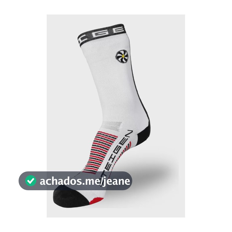 Meia Steigen Cano Alto - Race Stripe White Branco Único