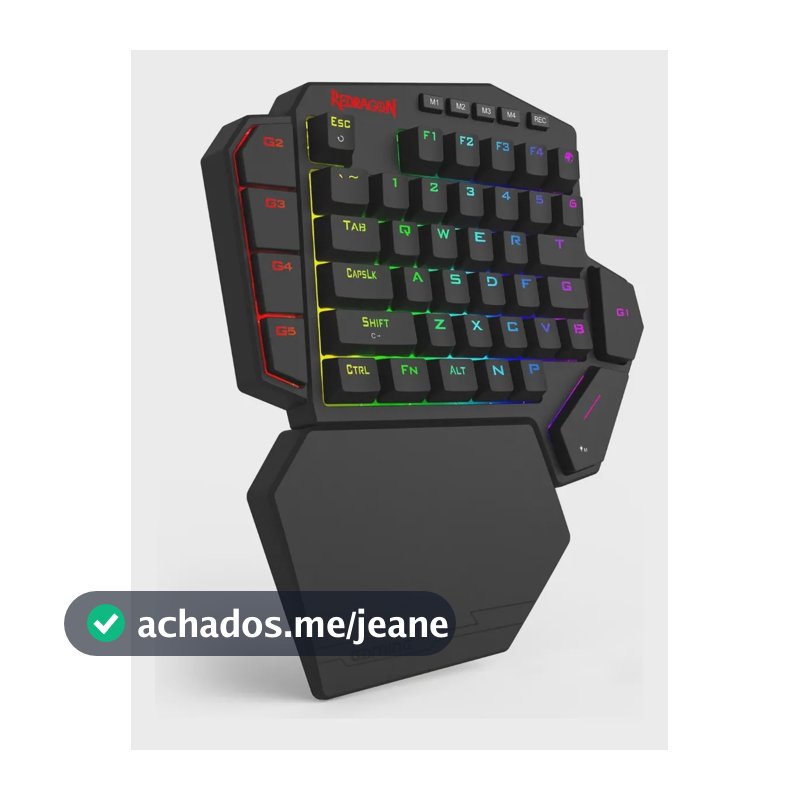 Teclado Gamer k585 Diti Redragon Com descanso De Pulso preto Português Brasil