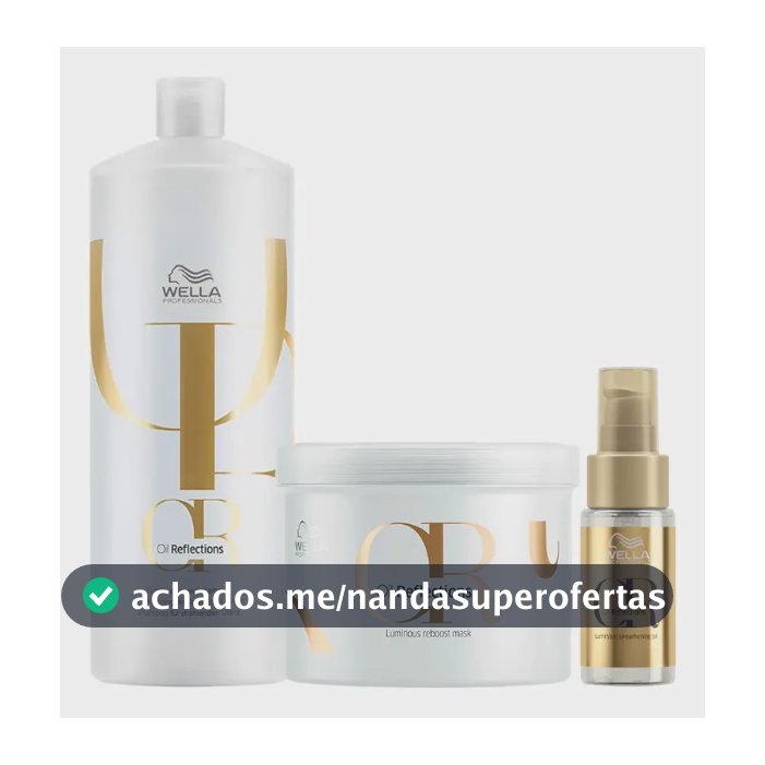 Wella Oil Reflections Shampoo + Máscara + Óleo 30ml