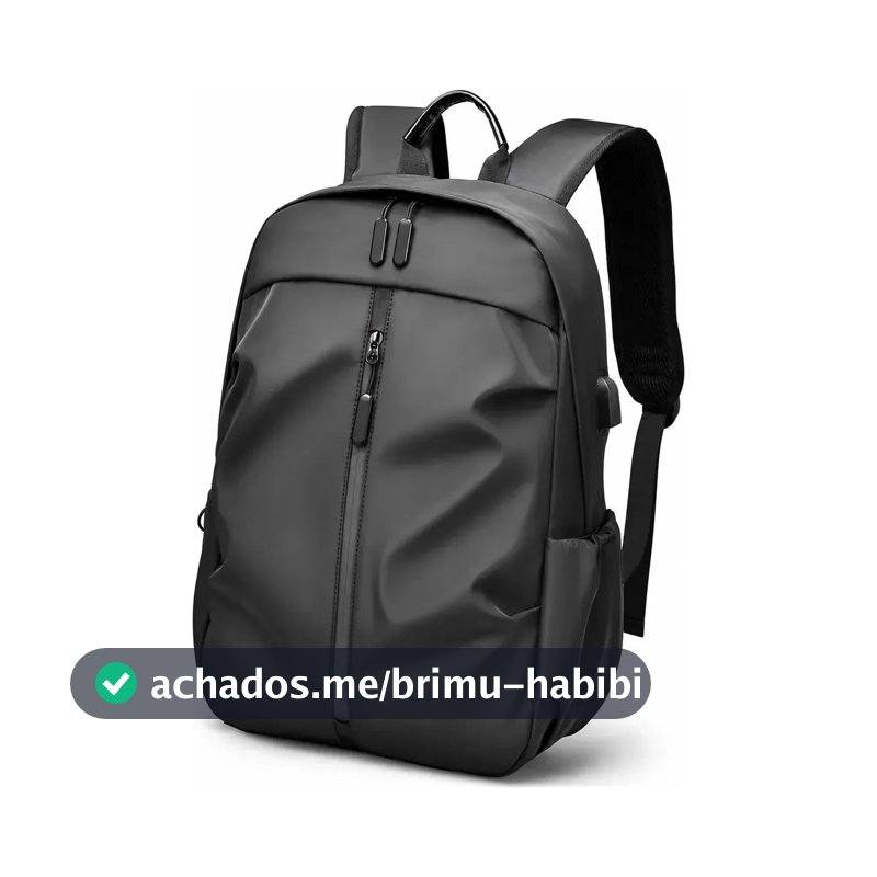 Mochila Masculina 20L Notebook 16 USB Escolar Faculdade Impermeável com Alça Reforçada