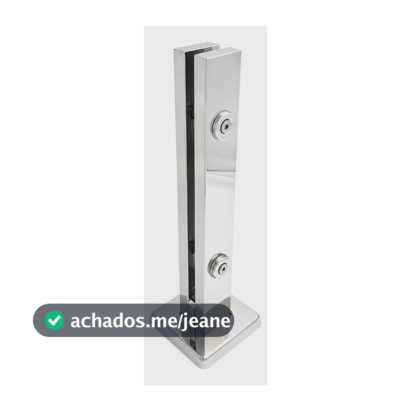 Coluna Torre Em Inox 40cm 2 Furos Guarda Corpo