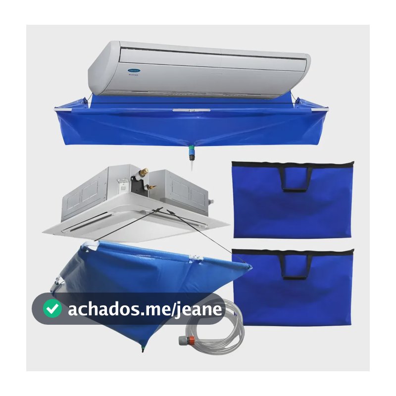 Kit Bolsa Coletora Ar Condicionado Piso Teto Cassete 60k Azul