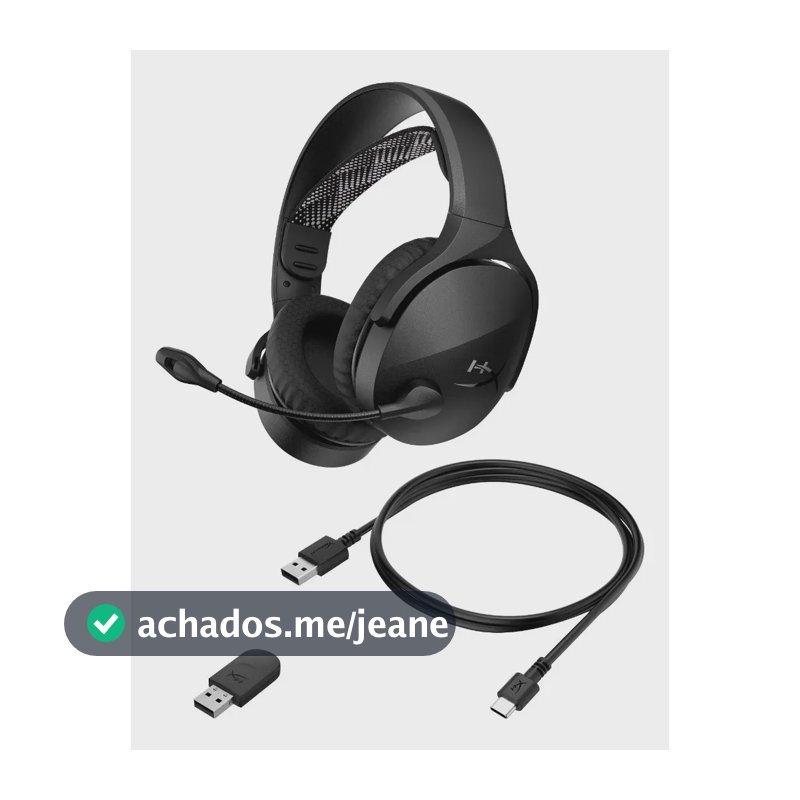 Headset Gamer Sem Fio HyperX Cloud Jet | Bluetooth 5.3, Até 25h, Preto | AJ0T1AA
