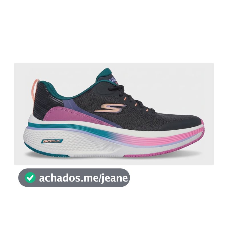 Tênis Skechers Feminino Cardona Go Run Macio Leve Confort+ Preto Liso 35