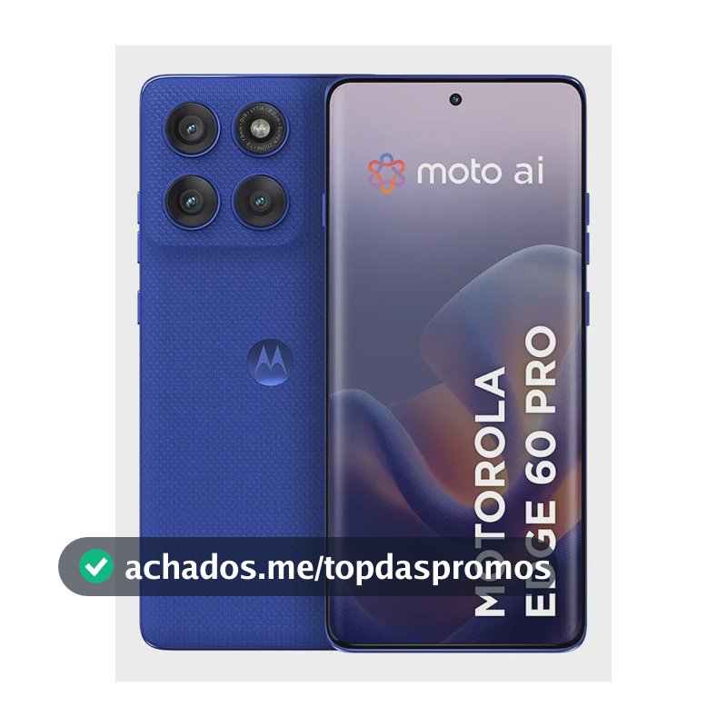 Smartphone Motorola Edge 60 Pro 5g - 256gb 12gb Ram+12gb Ram Boost, Tela Quad-curve Moto Ai 50mp Sony Camera Ultrarresistencia Militar Ip68 + Ip69 - Azul
