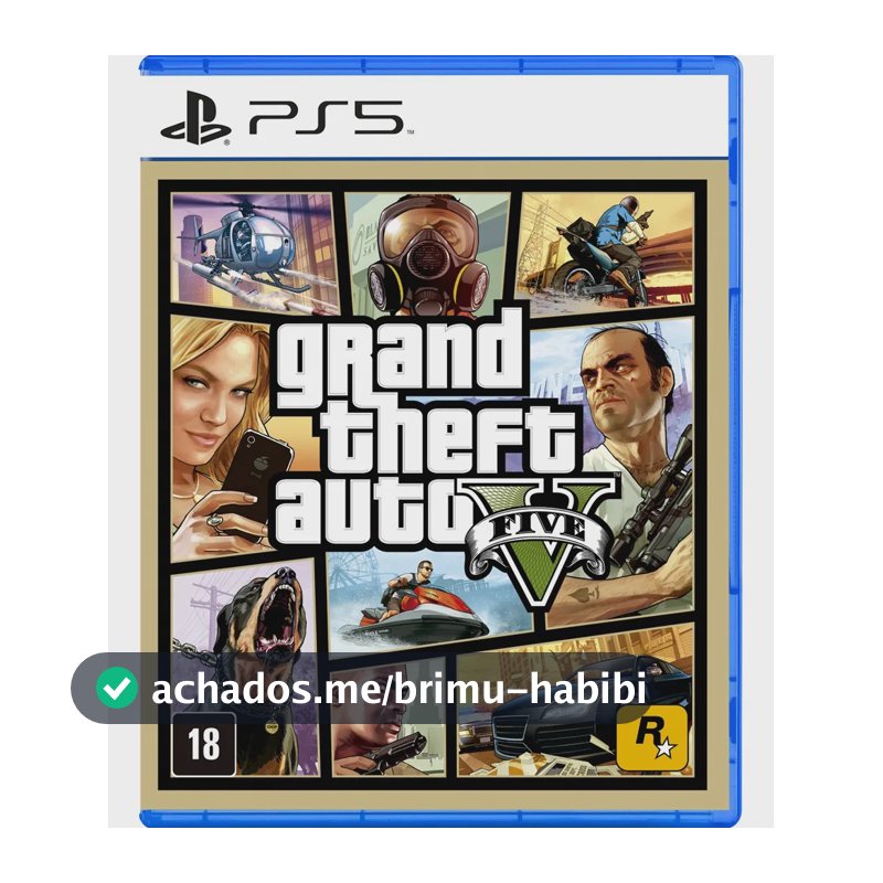 Jogo Gta 5 Ps5 - Grand Theft Auto V Ps5 Mídia Física