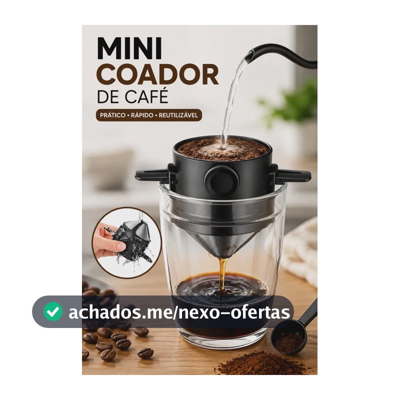 Mini Coador Café Individual Reutilizável E Prático