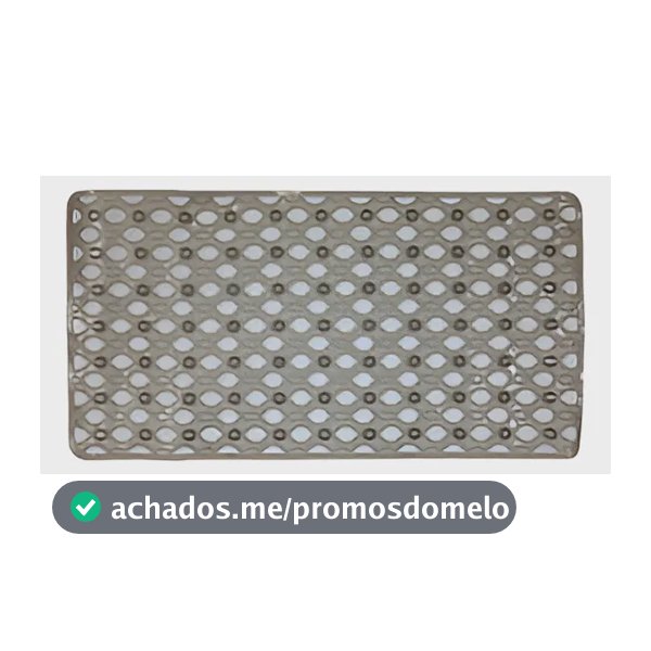 Tapete Antiderrapante De Box Fume Retangular 67x35cm - Uzoo Fumê