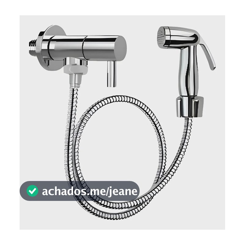 Ducha Higiênica Abs Cromada 1/4 Volta Banheiro Chuveirinho