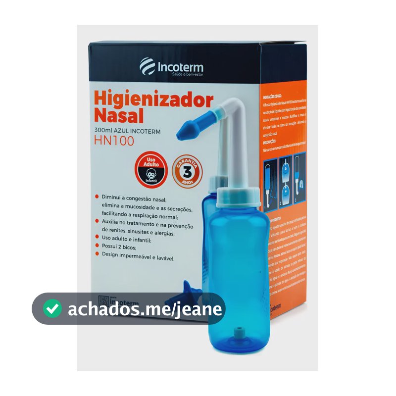 Higienizador Nasal 300ml Azul Hn100 Incoterm