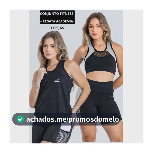 Conjunto Fitness Feminino + Camiseta Brinde Roupa Academia