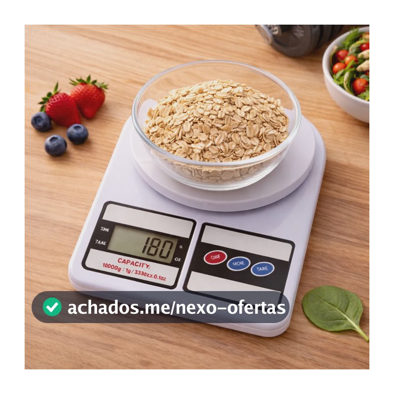 Balança Digital De Cozinha Precisão 10kg Dieta Fitness Chef Branco 10 Kg