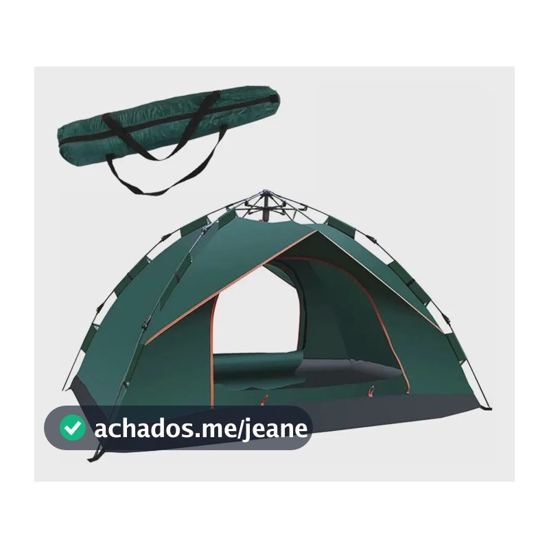 Barraca Auto-armável Pop Up Para Até 4 Pessoas Camping Verde-musgo