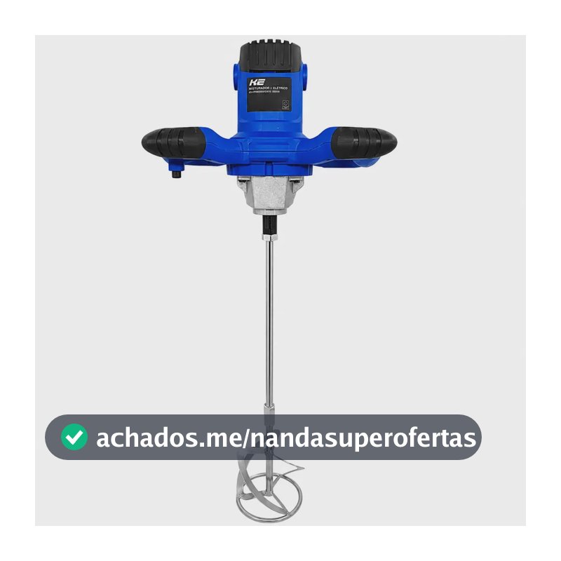 Misturador Batedor Elétrico Argamassa Tinta Gesso 1050w - K2