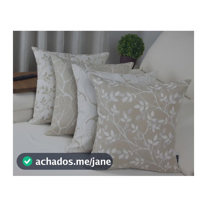 Kit 4 Capas Almofada Jacquard Full Risco + Espiral