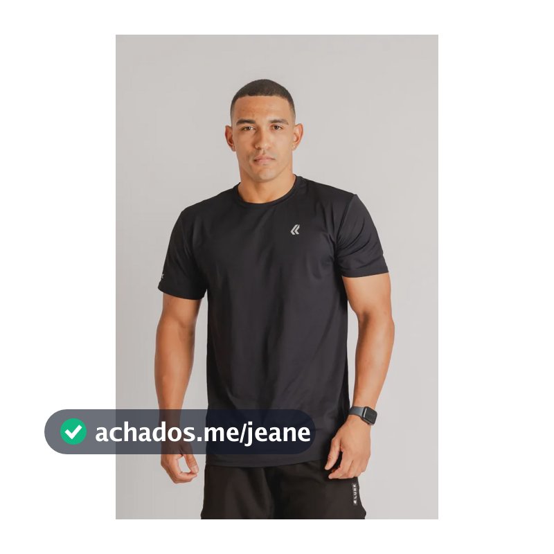 Camiseta Performance Poliamida Masculina Corrida Academia Preta M