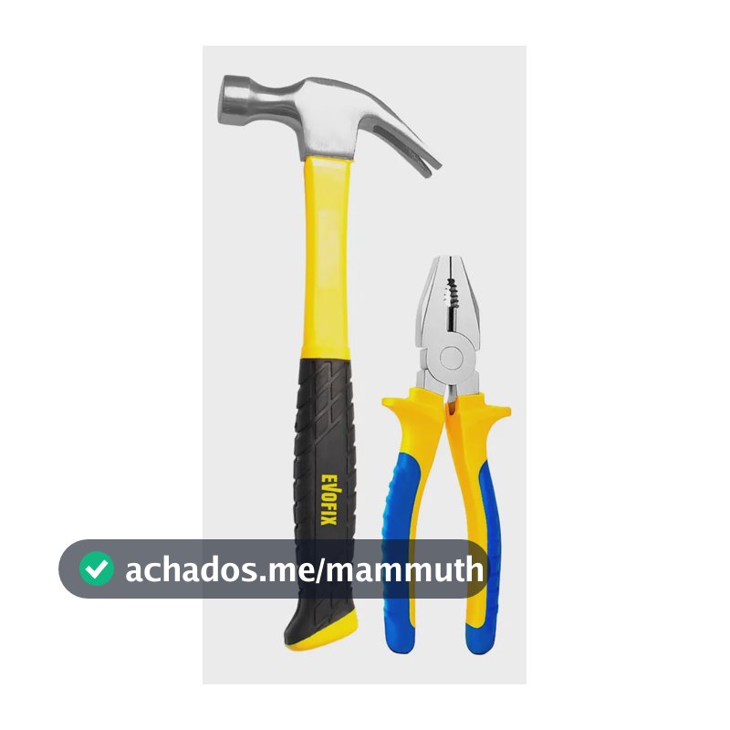Kit Martelo Unha 29mm 700g + Alicate Universal 8” em Aço para Construção Manutenção Reparos Marcenaria Oficina Uso Profissional e Doméstico