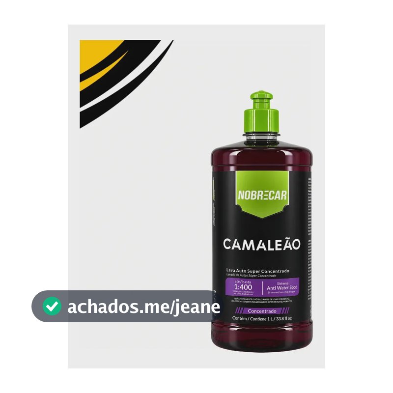 Shampoo Automotivo Camaleão Concentrado 1L Neutro Nobre Car