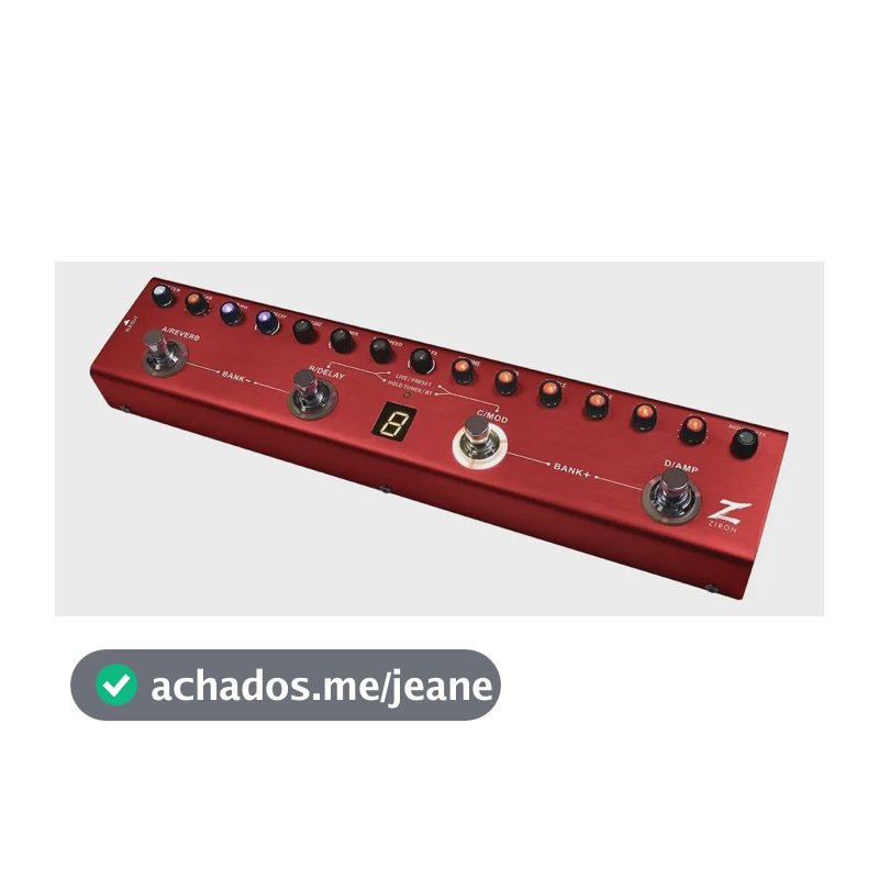 Pedal Multiefeitos Ziron Station G Reverb Delay USB-C Guitarra Elétrica