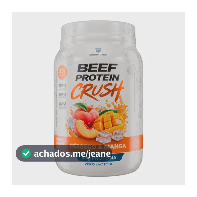 Beef Protein Crush Under Labz Whey Isolado Hidrolisada Carne Beef Protein Pessego Com Manga 910g