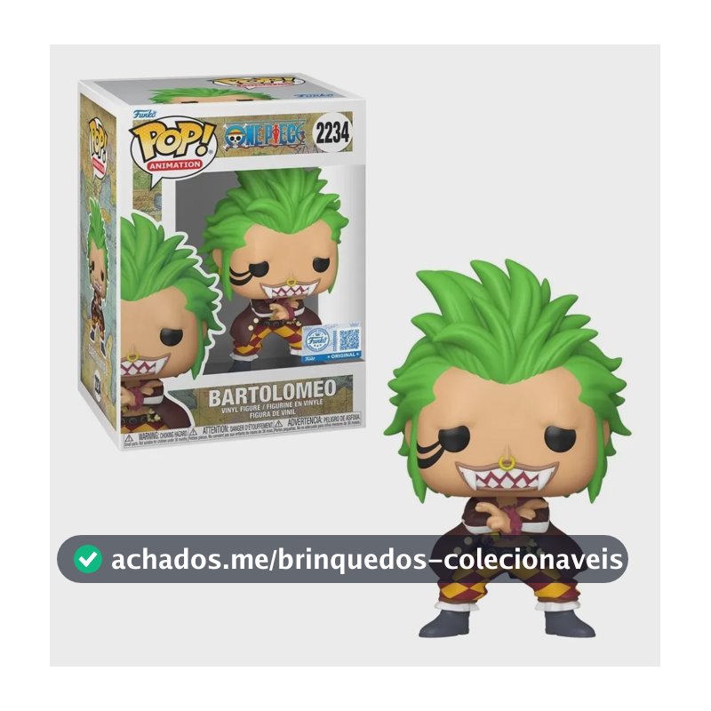 Boneco 12898 Exclusivo One Piece Bartolomeo Funko Pop!