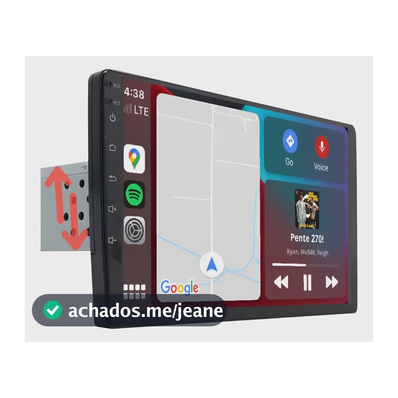 Multimídia 1 Din 9 Polegadas Tipo Atrás Tamanho Rádio Comum Mp5 Carplay Espelhamento