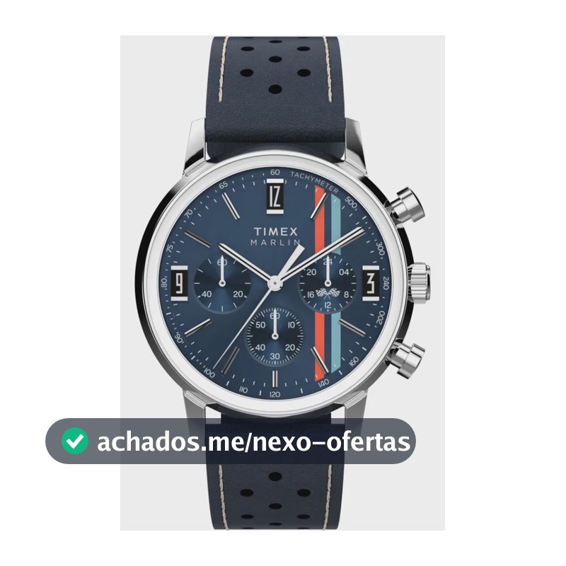 Relógio Timex Marlin® Tachymeter Cronógrafo Tw2w99000 Azul Azul Prateado