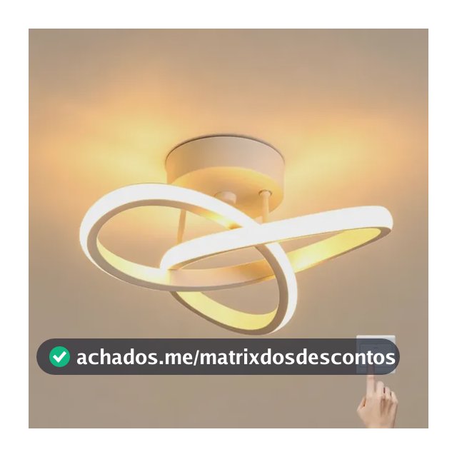 Luminaria Teto Led,pendente Lustre Moderna Para Quarto Sala 127/220v Branco