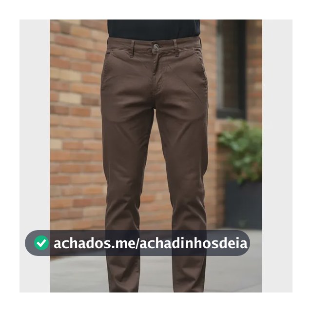 Calça Sarja Masculina Slim Bolso Embutido Com Elastano