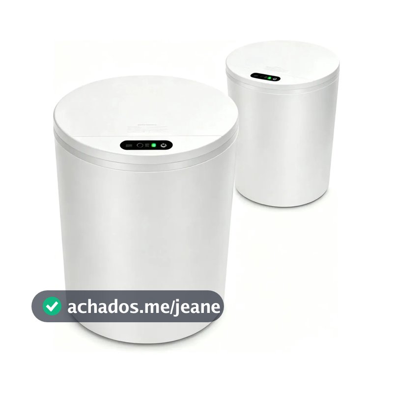 Lixeira inteligente Automática, Toque, Botão manual, sensor infravermelho, recarregável USB, ideal para banheiro, cozinha e escritório