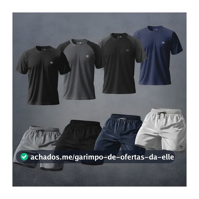 Kit Camisetas Dry Fit Uv E Shorts Verão P Ao Plus Academia