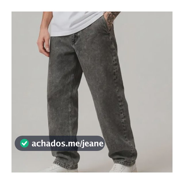 Calça Balão Jeans Masculina Baggy Larga Streetwear Estonada