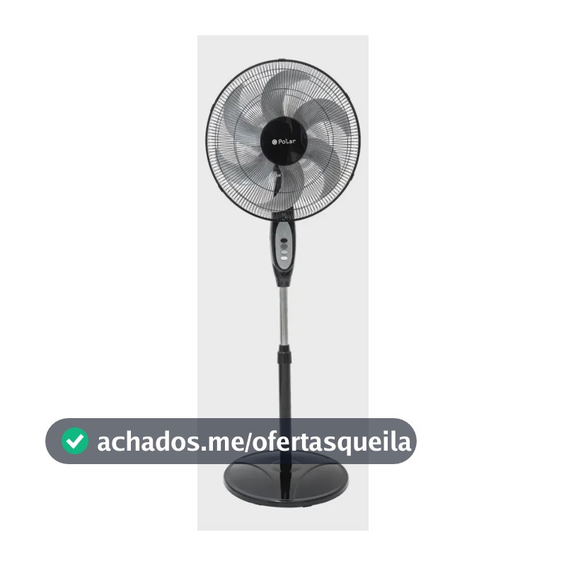 Ventilador De Coluna Polar Maxi Turbo Preto Com 6 Pás 40 Cm Material das pás Plástico